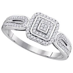 10KT White Gold 0.20CTW DIAMOND MICRO-PAVE BRIDAL RING