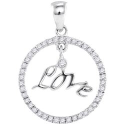 10KT White Gold 0.25CTW-Diamond FASHION PENDANT