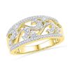 Image 1 : 10K Yellow-gold 0.33CTW DIAMOND FASHION RING