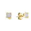 Image 1 : 925 Sterling Silver Yellow 0.03CT DIAMOND MICRO PAVE EA