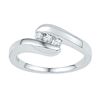 Image 1 : 10KT White Gold 0.12CTW DIAMOND FASHION RING