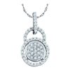 Image 1 : 10KT White Gold 0.20CTW DIAMOND FASHION PENDANT