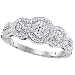 10KT White Gold 0.25CTW DIAMOND MICRO-PAVE BRIDAL RING