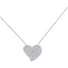 Image 1 : 10KT White Gold 0.35CTW DIAMOND HEART NECKLACE