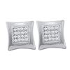 Image 1 : 10KT Rose Gold 0.10CT DIAMOND MICRO PAVE EARRINGS