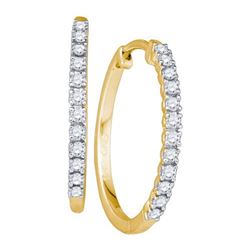 10K Yellow-gold 0.23CT DIAMOND LADIES MICRO-PAVE EARRIN