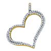 Image 1 : 10KT Yellow Gold 0.34CTW DIAMOND HEART PENDANT