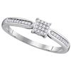 Image 1 : 10KT White Gold 0.10CTW DIAMOND MICRO-PAVE BRIDAL RING