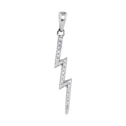 Sterling Silver Womens Round Diamond-accent Lightning B