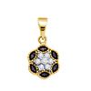 Image 1 : 10KT Yellow Gold 0.20CTW DIAMOND FLOWER PENDANT