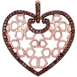 10KT Rose Gold 0.25CTW DIAMOND HEART PENDANT