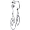 Image 1 : 10KT White Gold 0.25CTW DIAMOND MICRO-PAVE EARRINGS