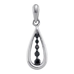10KT White Gold 0.13CTW DIAMOND FASHION PENDANT