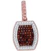Image 1 : 10KT Rose Gold 0.25CTW DIAMOND MICRO-PAVE PENDANT