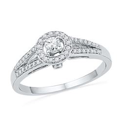 10KT White Gold 0.25CTW DIAMOND FASHION RING