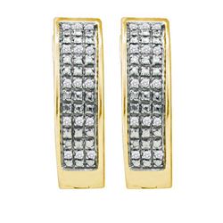 925 Sterling Silver Yellow 0.10CTW DIAMOND MICRO PAVE H