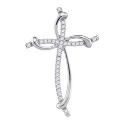 10KT White Gold 0.10CTW DIAMOND FASHION PENDANT