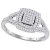 Image 1 : 10KT White Gold 0.33CTW DIAMOND MICRO-PAVE BRIDAL RING