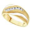 Image 1 : 14KT Yellow Gold 0.25CTW ROUND DIAMOND MENS FASHION BA