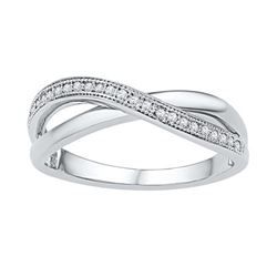 10KT White Gold 0.14CTW DIAMOND FASHION RING