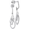 Image 1 : 10KT White Gold 0.25CTW DIAMOND MICRO-PAVE EARRINGS