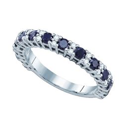 10K White-gold 1.09CT BLACK DIAMOND FASHION BAND