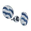 Image 1 : 10KT White Gold 0.20CTW BLUE DIAMOND FASHION EARRING