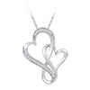 Image 1 : 10KT White Gold 0.10CTW DIAMOND FASHION PENDANT