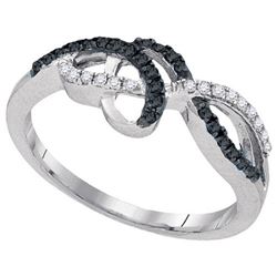 10KT White Gold 0.20CTW DIAMOND FASHION RING