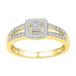 10K Yellow-gold 0.20CTW DIAMOND FASHION RING