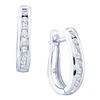 Image 1 : 10KT White Gold 0.25CT DIAMOND LADIES FASHION HOOPS