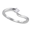 Image 1 : 10KT White Gold 0.10CTW DIAMOND BRIDAL RING
