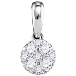 14KT White Gold 0.25CTW-Diamond LARISSA PENDANT