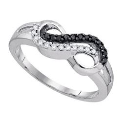 10K White-gold 0.15CTW DIAMOND INFINITY RING