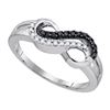 Image 1 : 10K White-gold 0.15CTW DIAMOND INFINITY RING