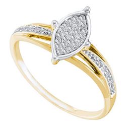 10K Yellow-gold 0.10CT DIAMOND FASHION BRIDAL RING