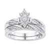 Image 1 : 10KT White Gold 0.25CTW DIAMOND BRIDAL SET