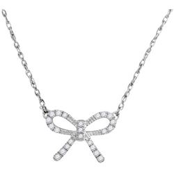10KT White Gold 0.10CTW DIAMOND FASHION PENDANT