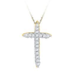 10K Yellow-gold 0.25CTW DIAMOND FASHION PENDANT