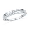 Image 1 : 10KT White Gold 0.06CTW DIAMOND FAHSION BAND