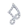 Image 1 : 14KT White Gold 0.11CTW ROUND DIAMOND FASHION PENDANT