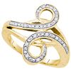 Image 1 : 925 Sterling Silver Yellow 0.12CTW DIAMOND FASHION RING