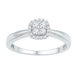 10KT White Gold 0.20CTW DIAMOND FASHION RING