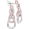Image 1 : 10KT White Gold Two Tone 0.12CTW DIAMOND FASHION EARRIN