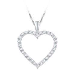 10KT White Gold 0.25CTW DIAMOND FASHION PENDANT