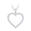 Image 1 : 10KT White Gold 0.25CTW DIAMOND FASHION PENDANT