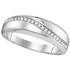 Image 1 : 10KT White Gold 0.16CTW-DIA FASHION BAND