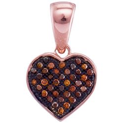 10KT Rose Gold 0.10CTW DIAMOND HEART PENDANT