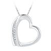 Image 1 : 10KT White Gold 0.03CTW DIAMOND FASHION PENDANT