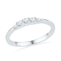 10KT White Gold 0.25CTW DIAMOND FASHION RING